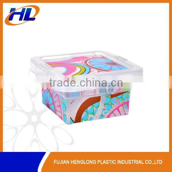 clear IML plastic storage box