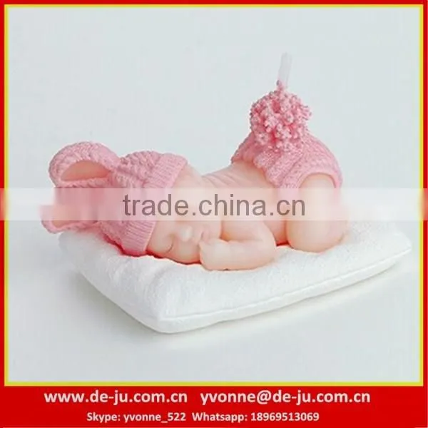 Little Baby With Yarn Cloth Design Paraffin Sales For Candles