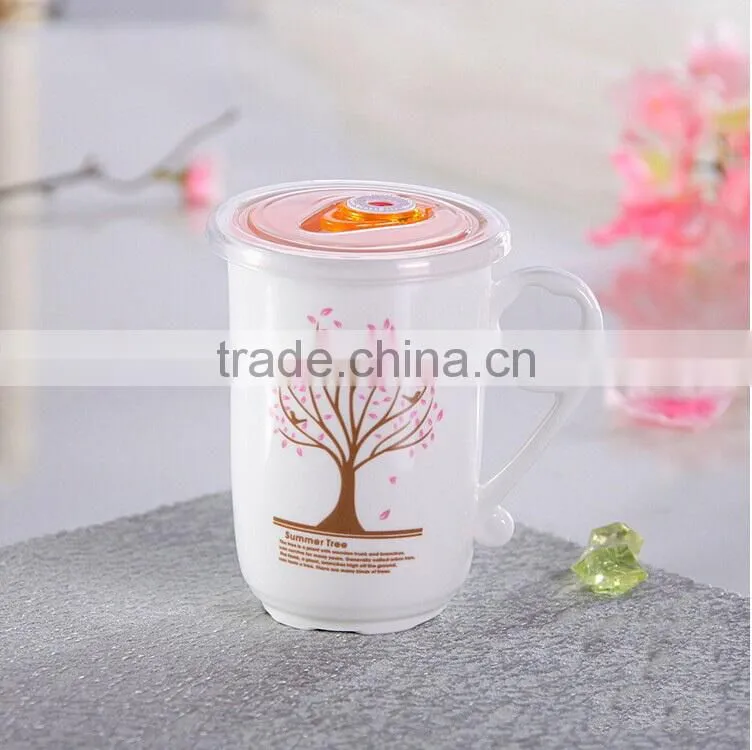 ceramic coffee mug with lid,mug with plastic lid,mug wholesale