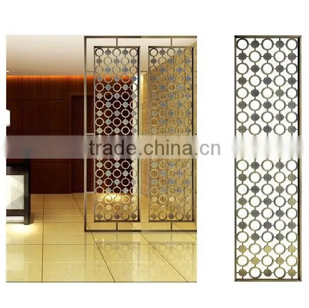 Stainless Steel Dubai Room Divider Screen For 5 Star Hotel Decoration