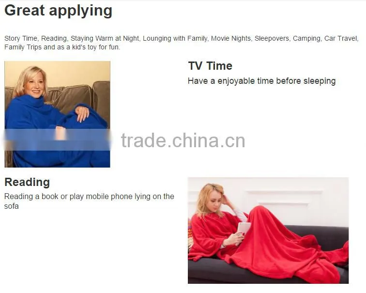 Creative Lazy Warm Snuggies, The Home Winter Blanket With Sleeves, Leisure Keep Warm Fleece Blanket For TV Time/Reading Time/Bed