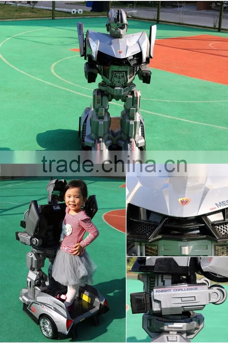 New Children Gifts Entertainment Ride On Robot Car, Electric Multi-functional Educational Children Ride On Transformer Car Robot
