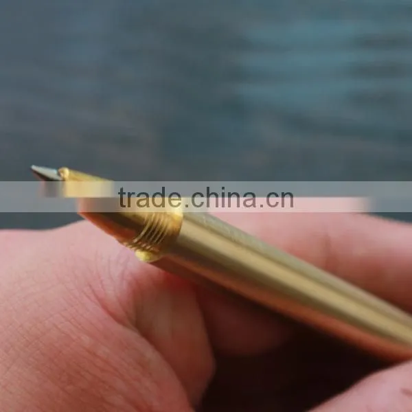 Retro Brass Signature Pen, Portable Hand-Polished Copper Pen Handmade