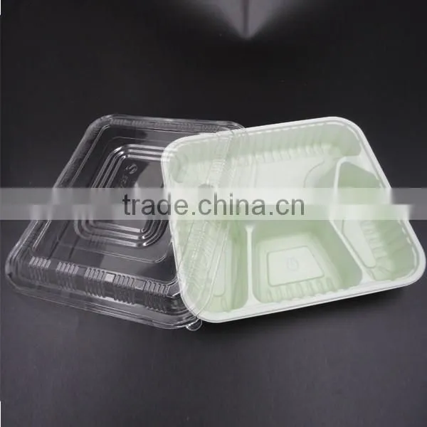 China supplier Dividing disposable plastic lunch plate lunch tray