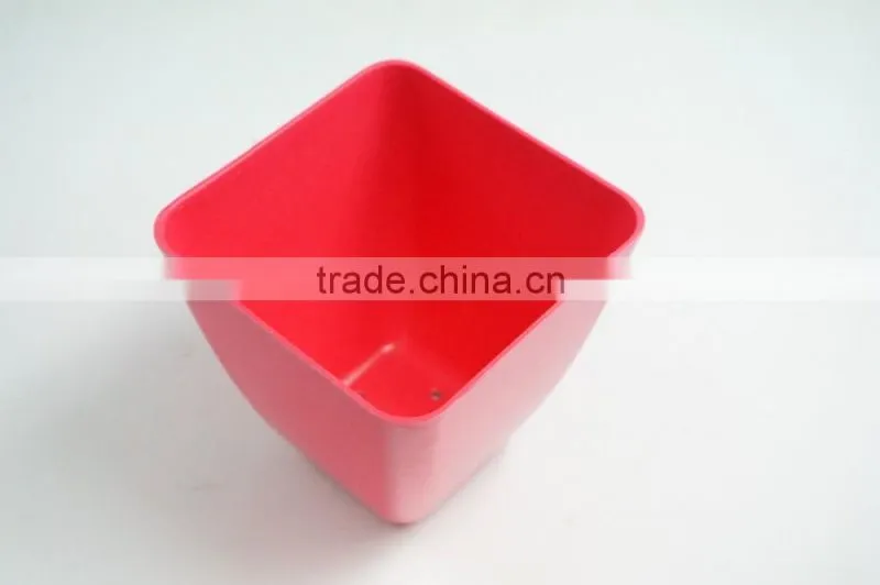2016 hot selling bio eco bamboo fiber square flower pot