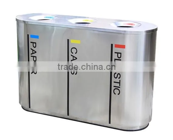 Arlau outdoor classified stainless steel trash bin