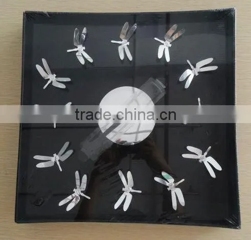 Acylic 3D Dragonfly Mirror Sticker Clock