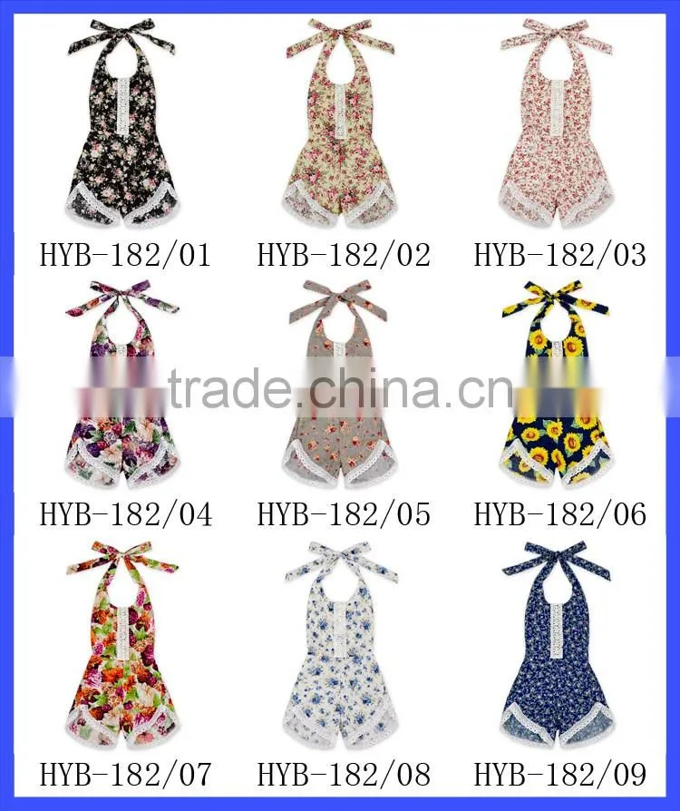 New Born Girls Boho Vintage Playsuit Rompers Many Style Flowers Ruffle Lace Organic Onesie