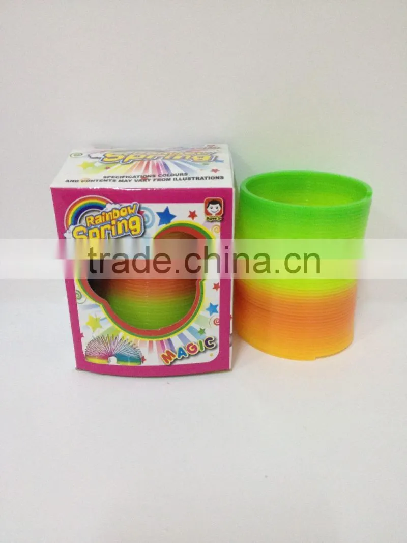 promotional high quality classic magic rainbow spring /plastic rainbow circle