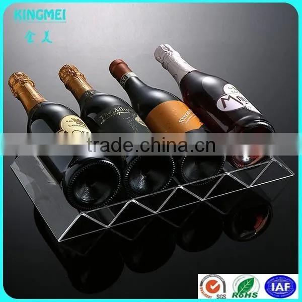 Wholesale funny wine bottle holder for security display ,acrylic decorative single wine rack