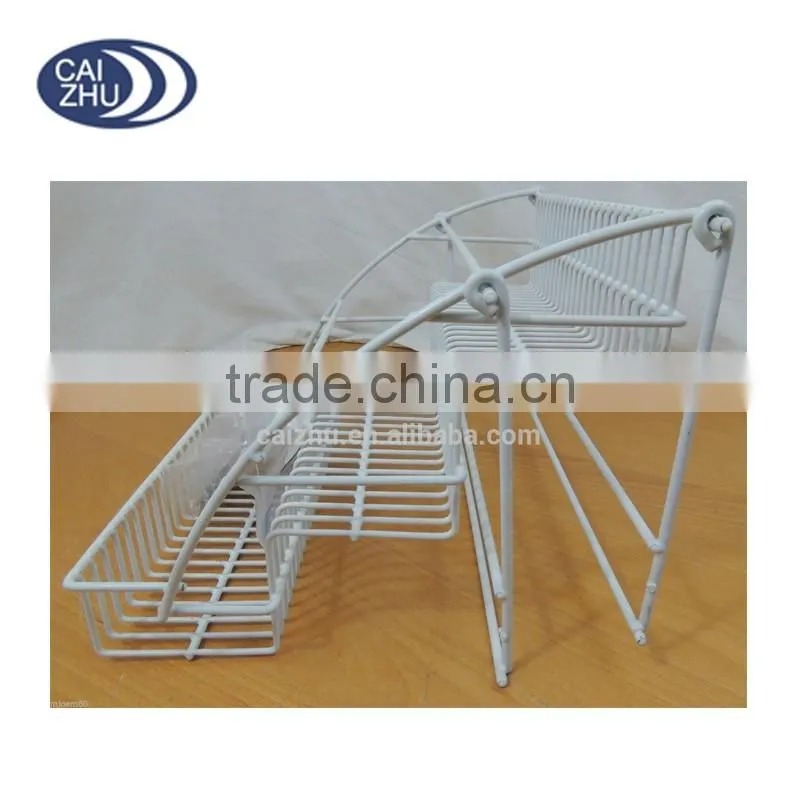 New Design Powder Wire 3 Tier Pull Down Spice Rack