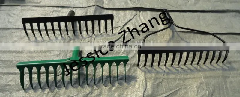 Steel Head Material and Wood Handle Material rake head