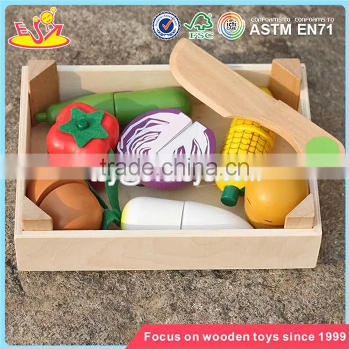 wholesale children pretend play wooden toy cutting fruit new deisgn wooden toy cutting fruit for kids W10B183