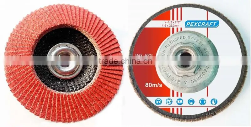 Calcined Aluminum Oxide Abrasive Flap Disc With Plastic Backing