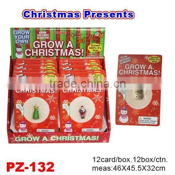 Novelty Water Growing Christmas Toys/Christmas Tree/Santa Claus/Snowman