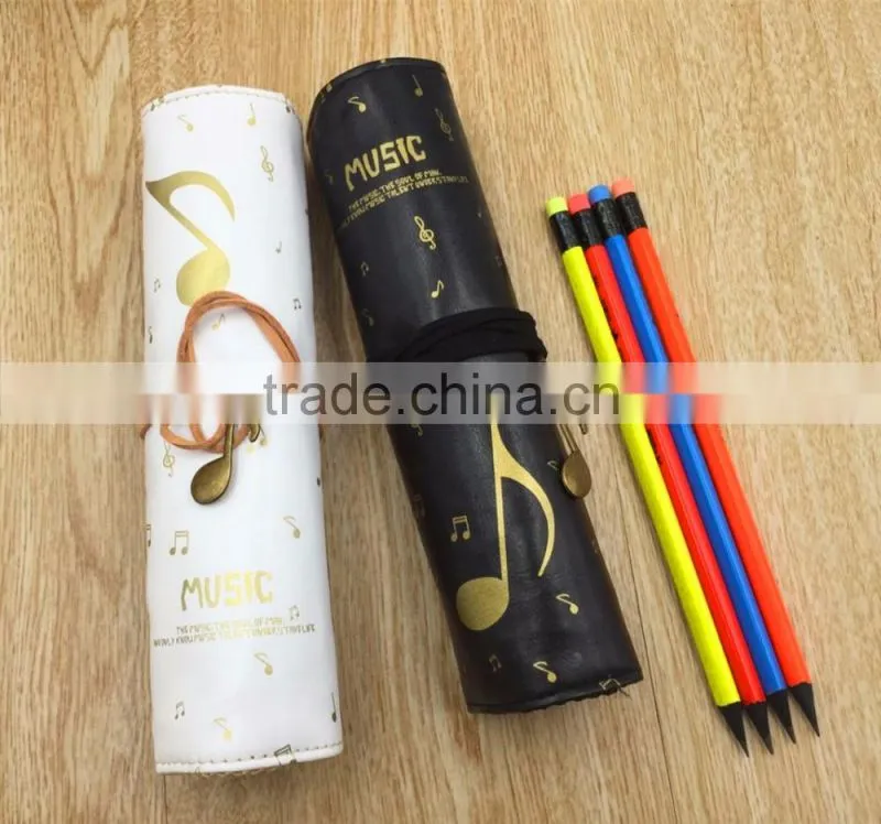 High quality low price most weclomed rolled up pencil case /pencil pouch