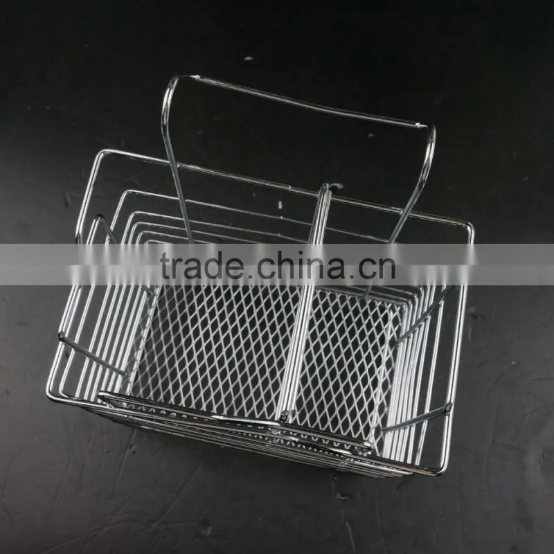 43005 Steel Wire Sink Basket Cutlery Holder Cooking Utensils Storage Kitchen Rack