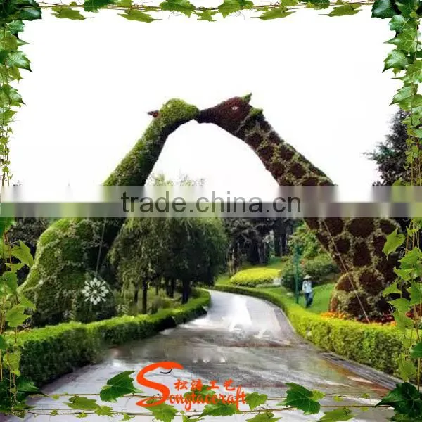 Life size garden decorative aritificial topiary sculpture & topiary for garden large artificial green plant ornament
