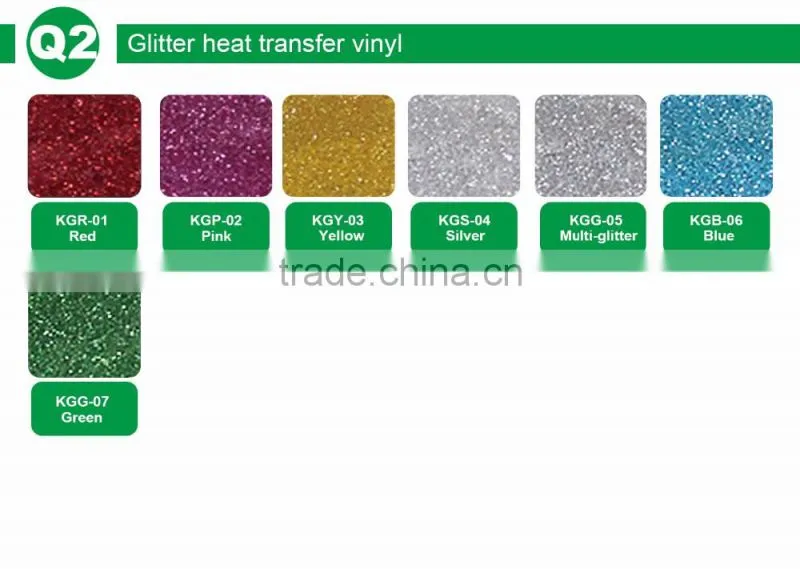 Qingyi high quality gitter vinyl for textile