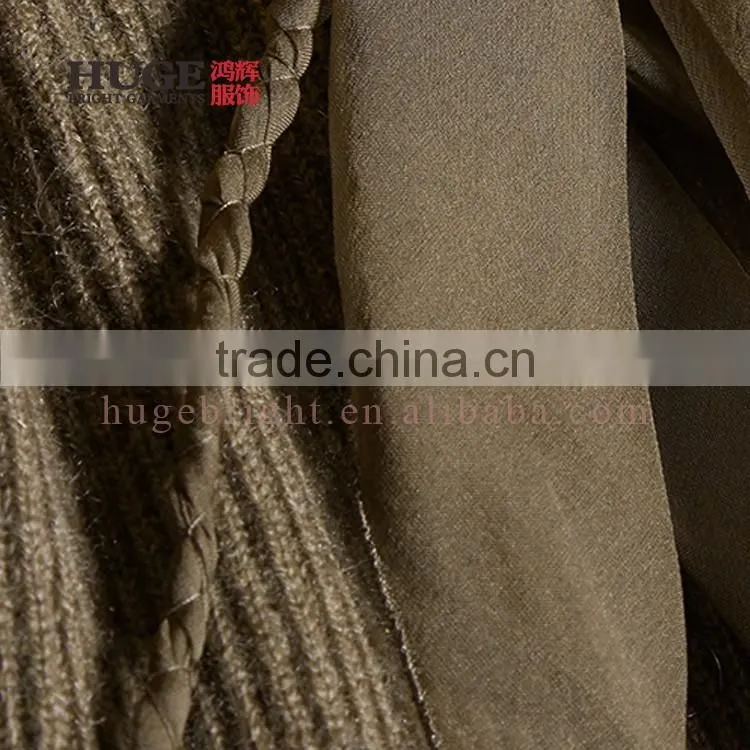 Cutout Shoulders Chiffon Ties Womans Cashmere Sweater