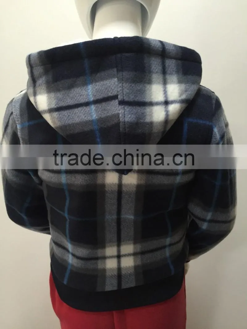 The kid style black shell with white lining cute little boys jacket
