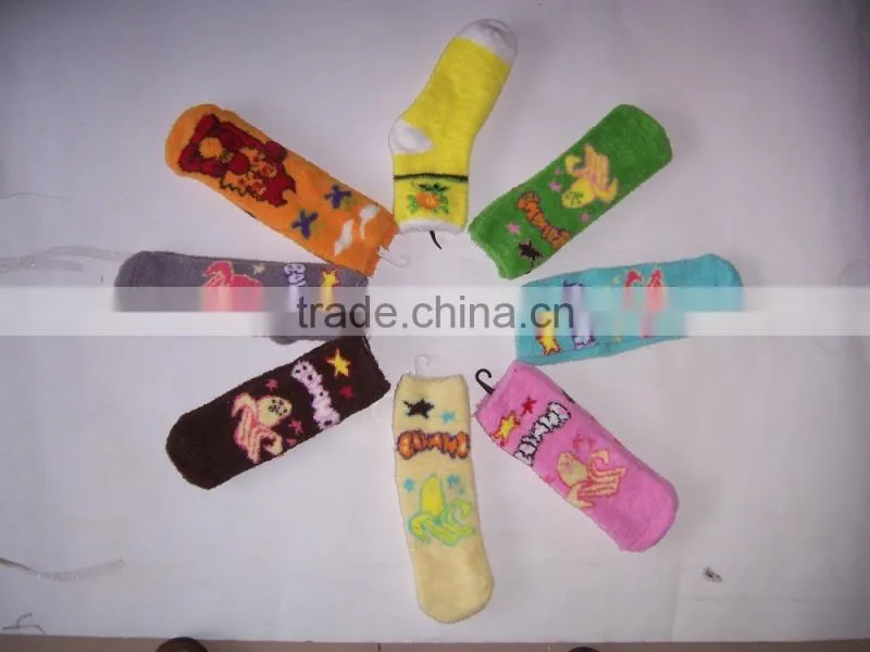 Chenille Socks Fluffy Socks Fresh Color Feather Socks for children