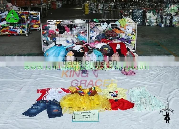 Credential Summer Children Clothing Import Used Clothes Bales In Kg For Sale