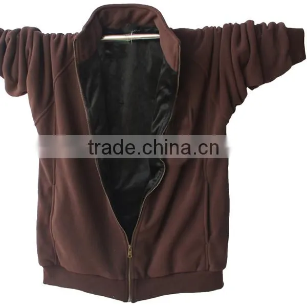 100%cotton stand collar thick jacket coat man