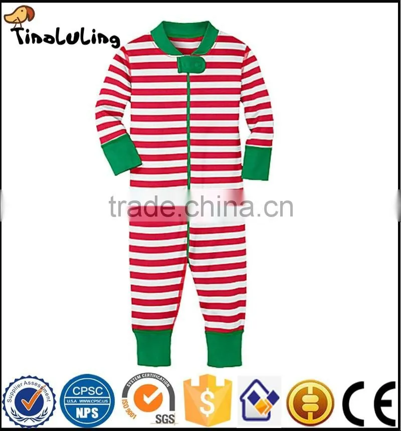 infant new baby rompers children footed striped jumpsuits infant christmas bodysuits