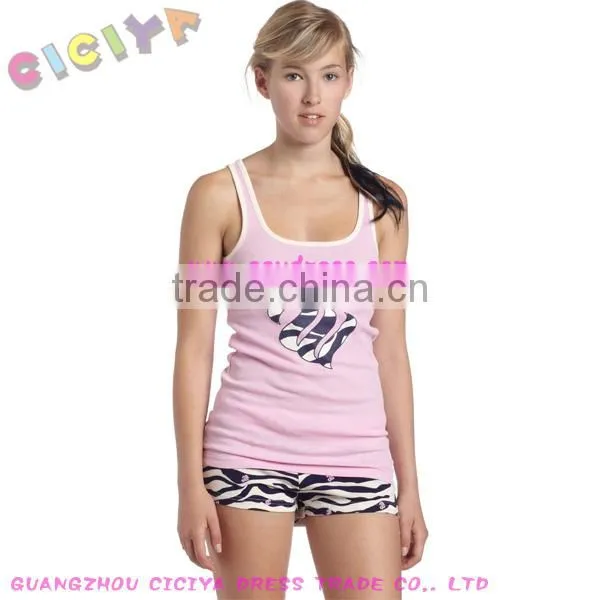 Lady Pajama zebra.Lady Casual Pajamas.Ladies Cotton Pajamas