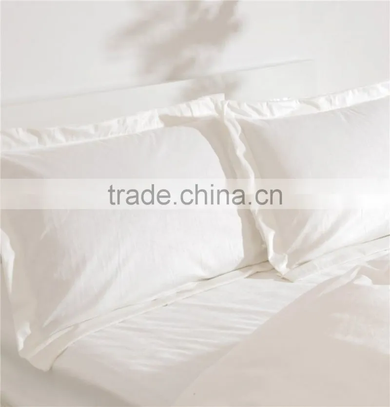 2017 NEW DESIGN SUPER SOFT MICROFIBER MILK WHITE 4PCS BEDDING SET