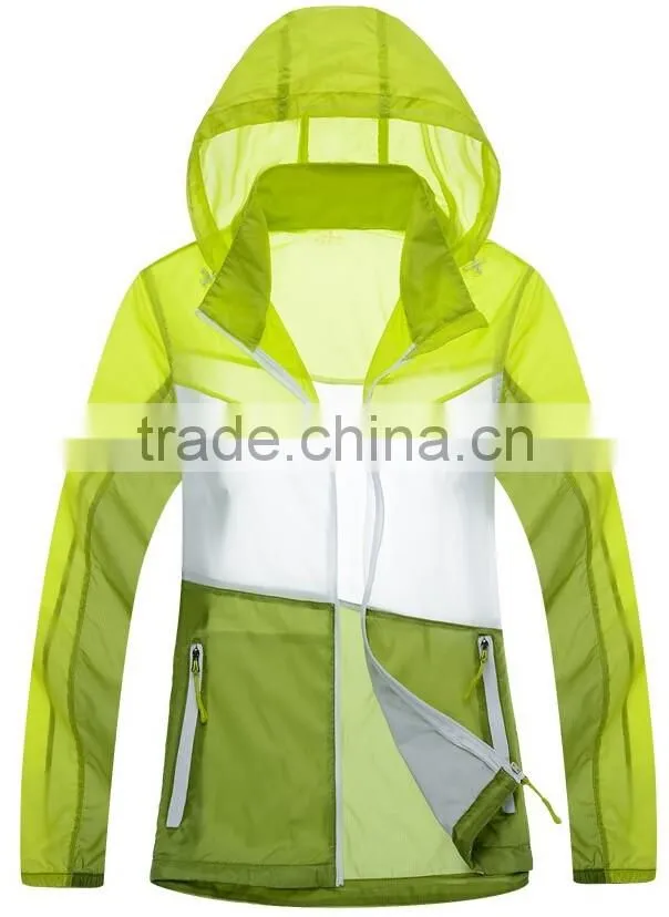 Fashion unisex skin windproof jacket outdoor camping casual jacket uv protection thin skin woman coat sunscreen