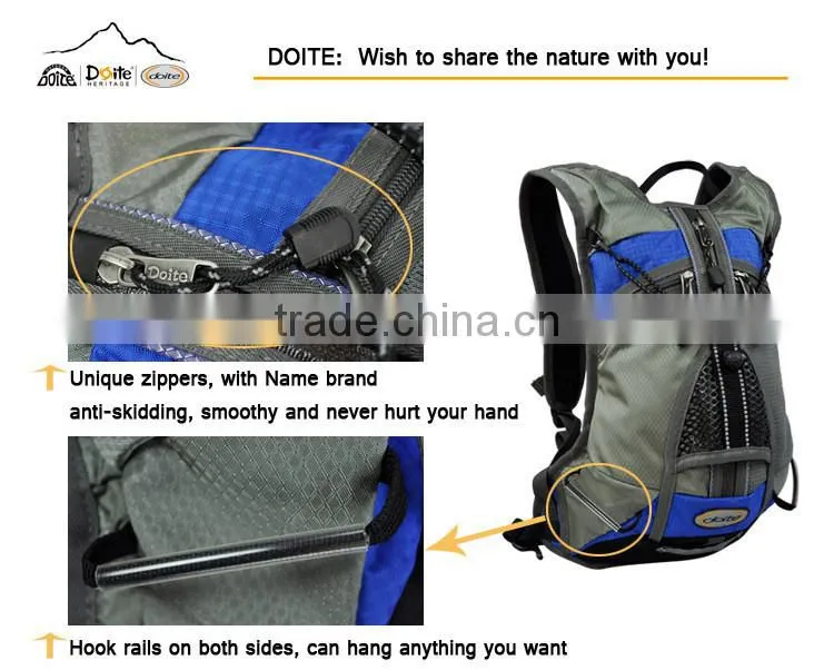 DOITE 6L Bicycle Water Bag, Outdoor Sport Bladder Hydration Bike Bag, Cycling helmet netbag included, Ultralight backpack 6877