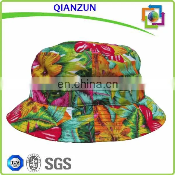 White Polyester Fashion Bucket Hat Sun Hat