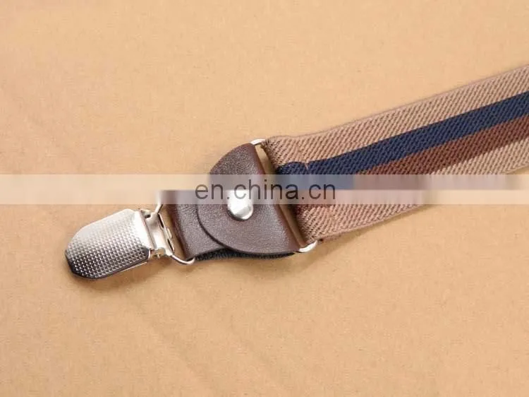 2017 yiwu wholesale custom printing suspenders striped suspenders