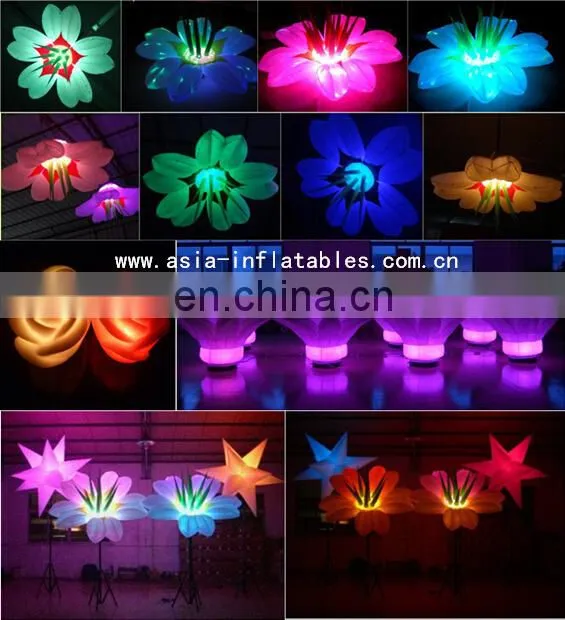 Inflatable Flower Led Lighting Decoration , Hot Selling Led Party Decoration