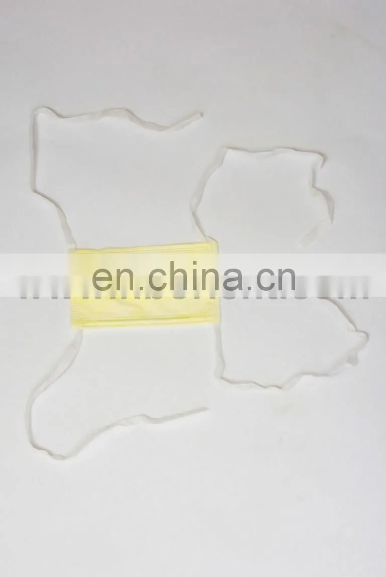 Surgical splash proof 3ply personal protective face mask with tie on