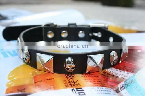 Genuine leather country western dog collar