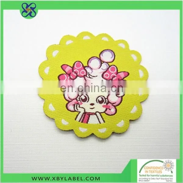 Free samples laser cut woven patches letter patch