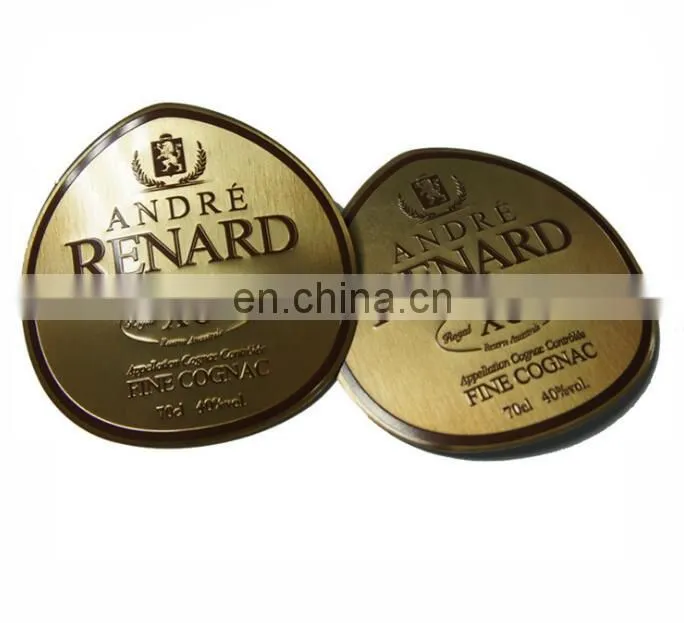 Tin Adhesive Wine Label Red Wine Bottle Metal Sticker Label