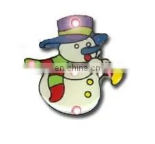 Christmas decorating gifts flashing lapel pin multiple shapes China supplier