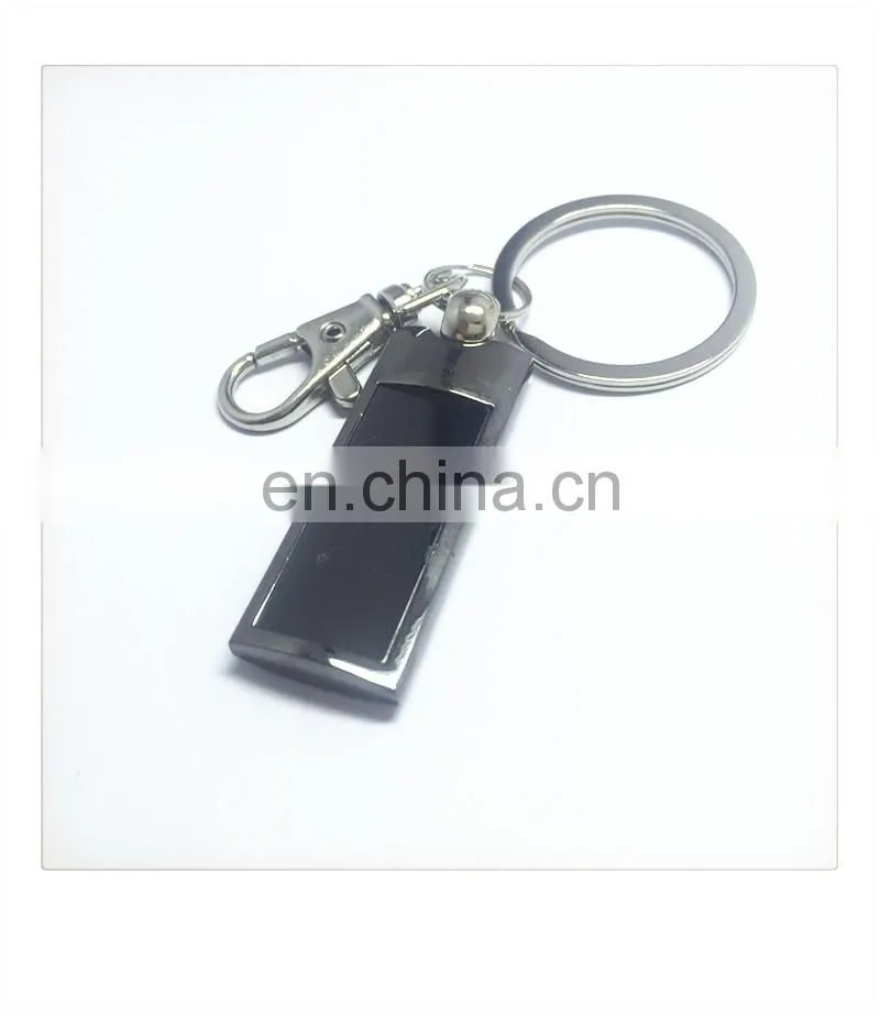 Promotion funny metal rectangle shape keychain