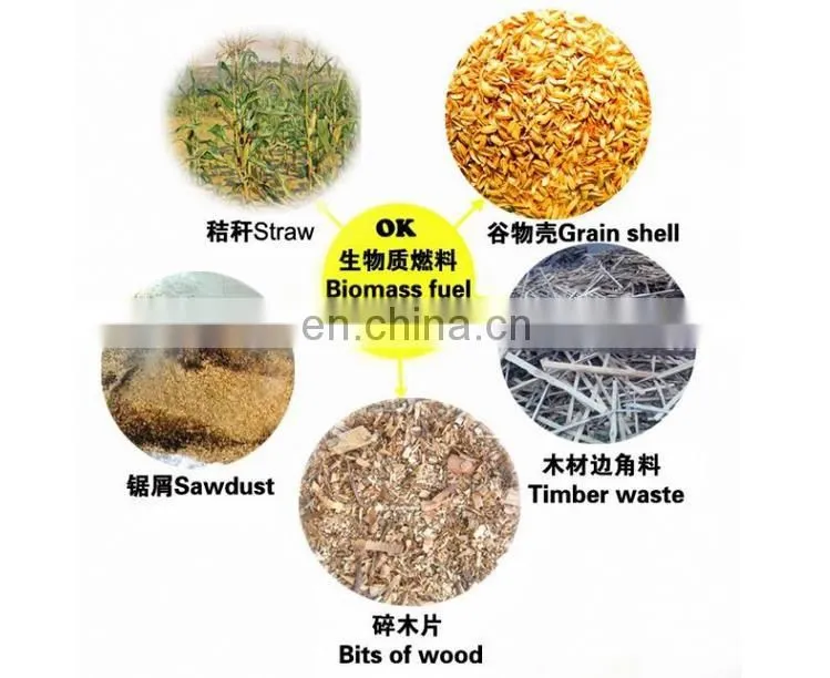 Professional wood log chips straw stalks rice husk biomass fuel pellet making machine with great price