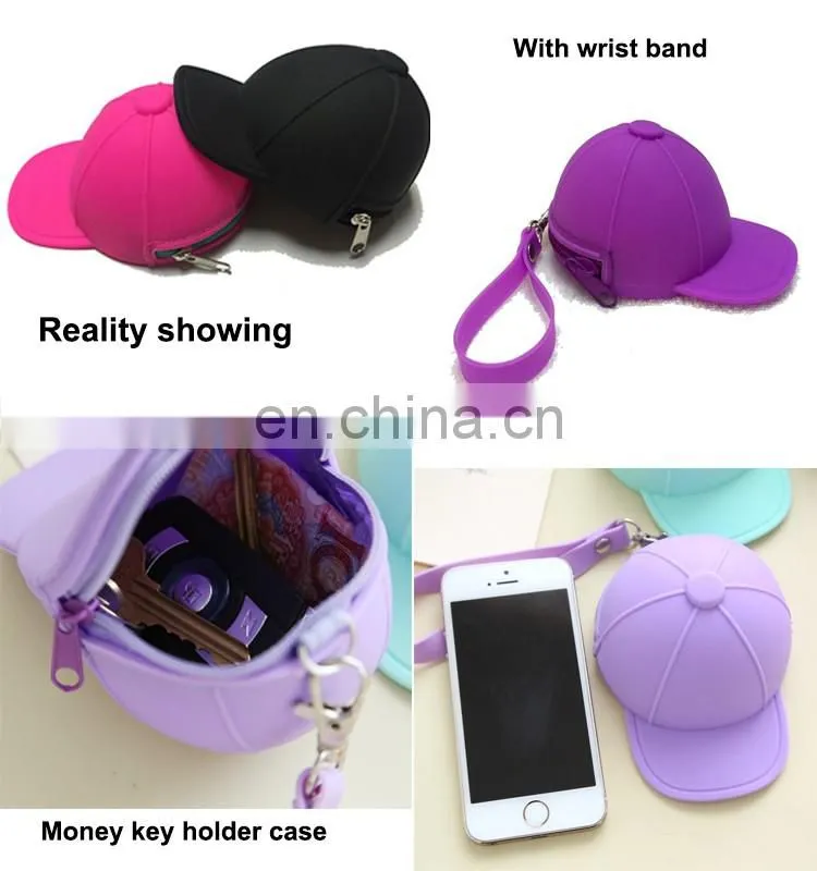 Wholesale Cheap Mini Key Wallet Custom Cap Shape Coin Purse Bags For Promotional Gifts