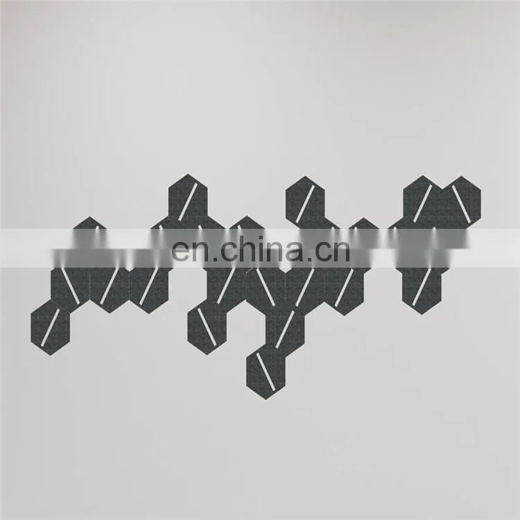 24 Hexagon modern urban felt wall decals kit stylish modern office decoration felt wall art stickers