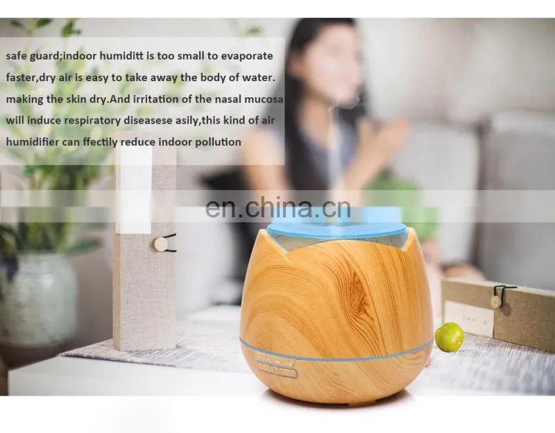 Electronic wood grain scent aroma essential oil diffuser cool mist ultrasonic humidifier