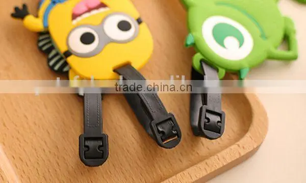 Cute color figure silicone luggage tag