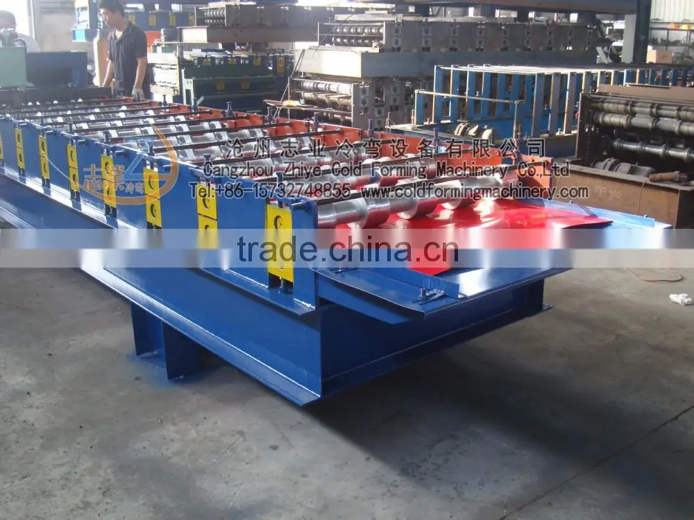 PPGI Step tile roofing sheet cold forming machine/step roof panels roll forming machine
