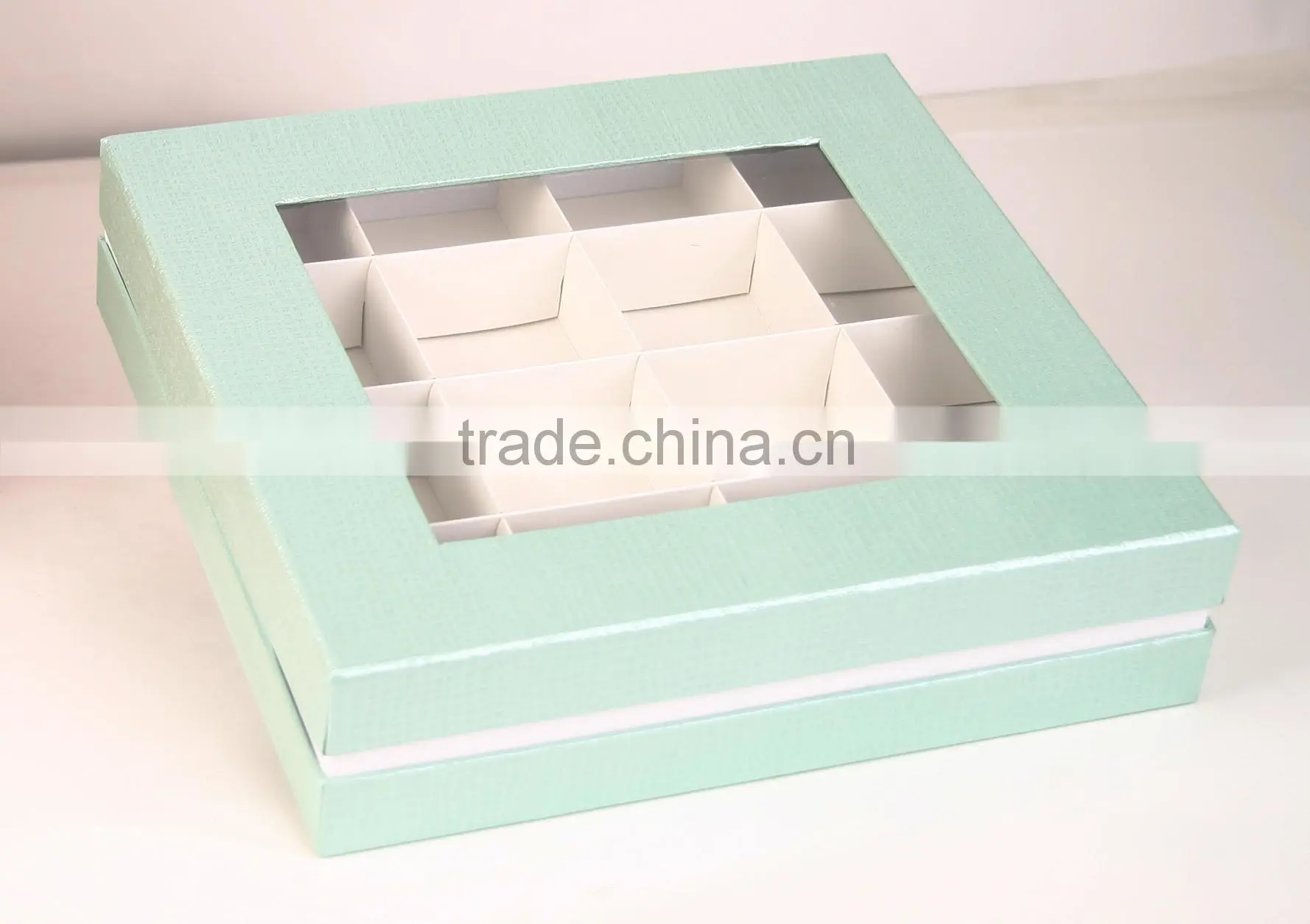 Printable OEM cheap high quality folded box paper packaging with PVC window
