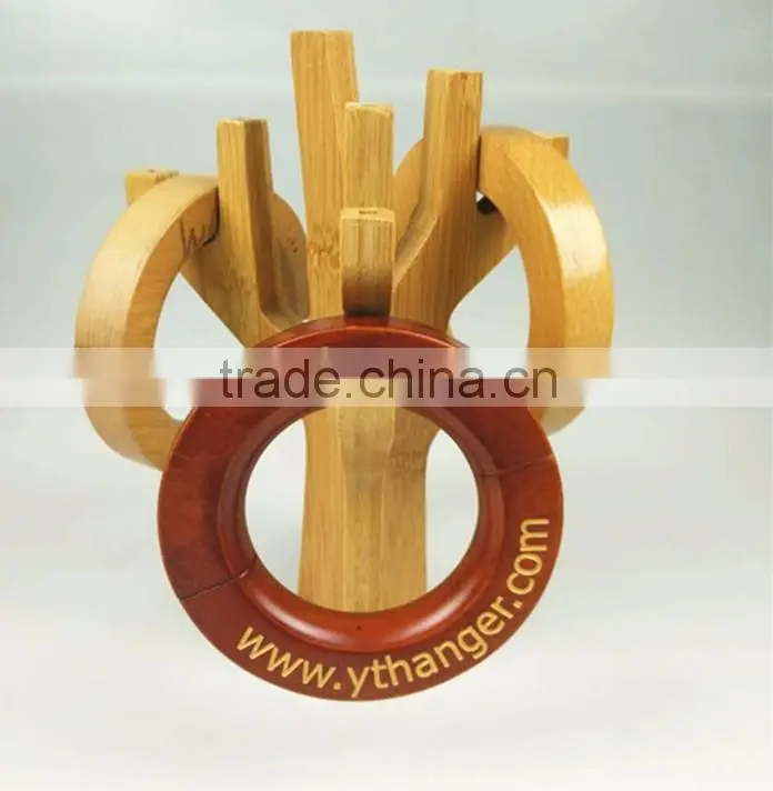 CY-0003 new products custom logo wood scarf hanger jeans hanger
